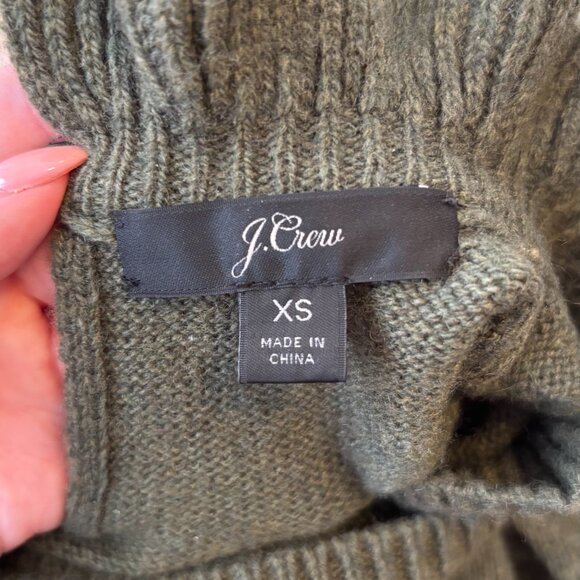 J.Crew Green Ruffle Neck Sweater - Picture 6 of 7